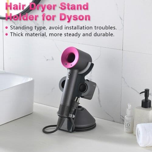 Modern Home Organizer Metal Stand Hair Dryer Holder Super Magnetic Black Storage Rack For Dyson