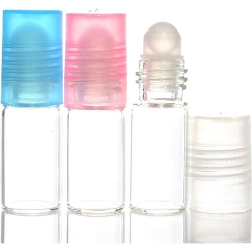 3ML glass bottle will roll ball on for eye cream/serum perfume,essential oil lip gloss/honey skin care cosmetic packing