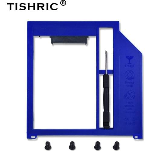 TISHRIC SATA Hdd Caddy For Macbook Pro 13 15 Hdd Enclosure 9mm Plastic Simple Type Caddy SSD Hard Disk Enclosure Hard Disk Case