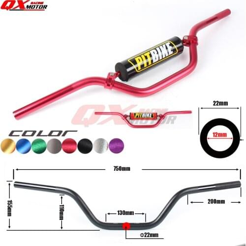 Universal Motorcycle 7075 Aluminium 7/8" 22mm Handlebar Handle bar For CRF50 CRF70 CRF110 125cc 140cc 160cc 150cc Dirt Pit Bike