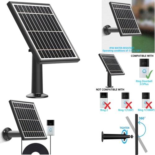 Solar panel for Ring Video Doorbell 3/3 Plus,3.5W Output(No Include Camera)