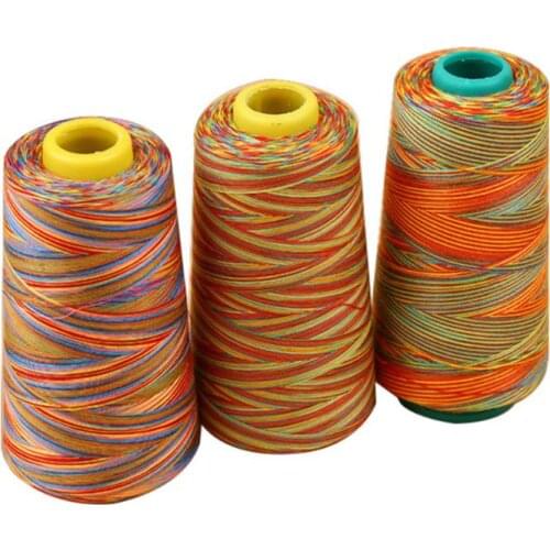 Yards Multicolored Graident Rainbow Polyester Embroidery Sewing Thread Stitching Yarn DIY Craft Knitting Accessories Supplies