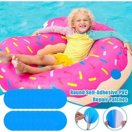 10/20pcs Round Self-Adhesive PVC Repair Patches Vinyl Pool Liner Patch Boat Repair Vinyl Rubber for Inflatable Boat Raft UD88