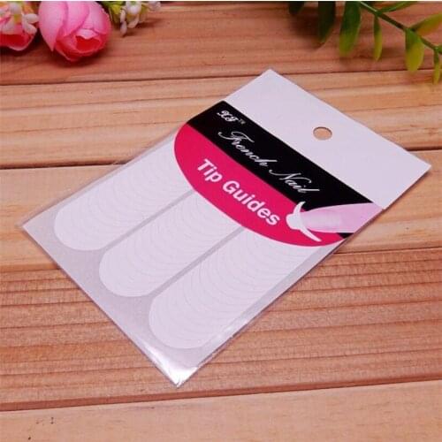 10Sheet/480pcs French Nail Classic French Tips Guides Strip Line DIY False Nails Half Tip With Glue Nail Art Tool