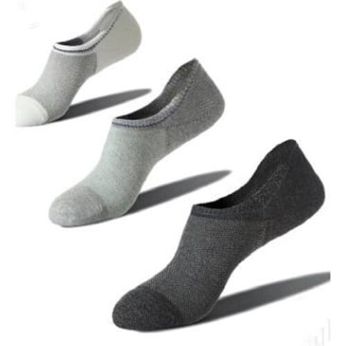 10PCS = 5 pairs of mens summer mesh boat socks anti-fall silicone spring and summer non-slip boat socks