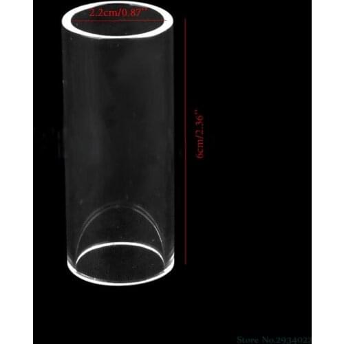 New One piece Plexiglass Slider Guitar String Slide Glass Bottle Finger Knuckle Guitar Finger Drop Ship