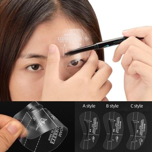24pcs/pack Mixed Types Eyebrow Stencil Kit Makeup Tools DIY Beauty Eyebrow Template Stencil For Women Beauty Tools Accessories