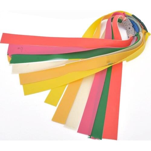 3pcs Slingshot Hunting Strong Traditional Natural Rubber In Flat Leather Tendons Group Elastica Rubber Band Thicknes 0.5-0.8mm