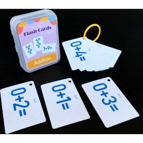 30pcs Math Calculation FlashCard Preschool Kids Learn Math Word Flash Card Categories Children Learn Baby Early Education Cards