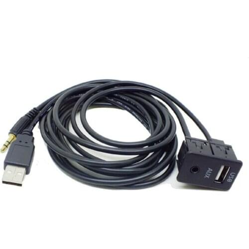 Car AUX USB Male Dash Flush Mount Mounting Adapter Suitable for Peugeot for citroen for Renault