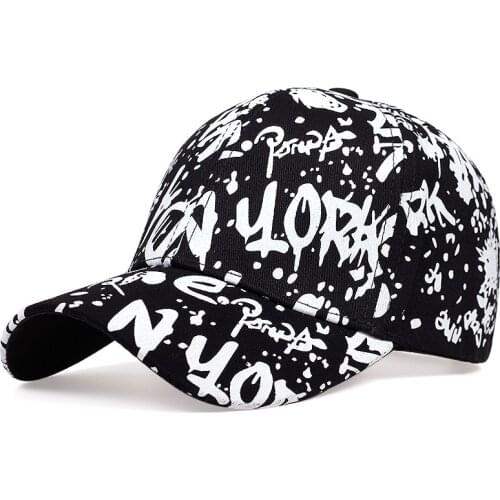 2020 new letters graffiti printed baseball cap fashion outdoor cotton dad hat casual sports hip-hop hats men and women wild caps