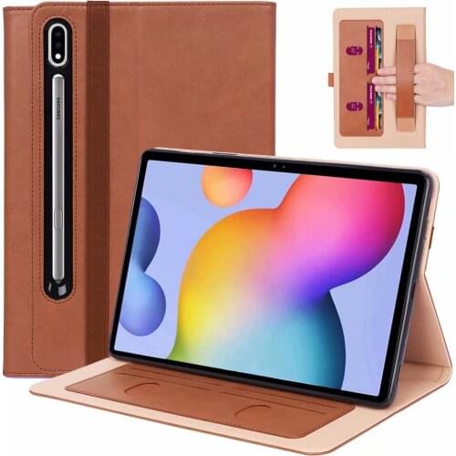 Funda For New Samsung Galaxy Tab S7 Plus SM-T970 SM-T975 12.4 Inch 2020 Case Business PU Leather Tablet Protect Stand Cover+Pen
