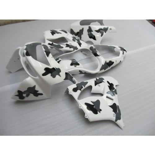 ABS motorcycle parts for Kawasaki ZX9R 1998 1999 NINJA Fairing kits ZX9R 98 99 white black fairings set SZ34