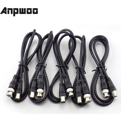 ANPWOO BNC Female To Male Adapter Cable For CCTV Camera BNC Connector Extension Coaxial Line Camera Accessories 1M