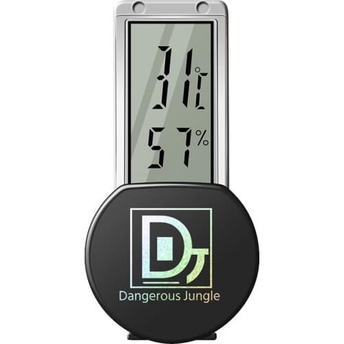 Climbing Pet Temperature And Humidity Meter Reptile Feeding Box Chameleon Lizard Rainforest Jar Glass Suction Cup Electronic