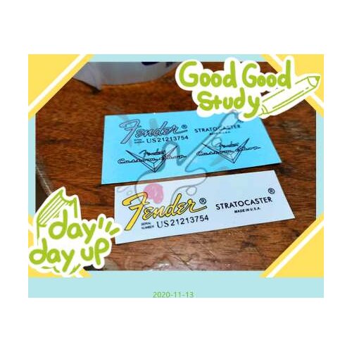 Fender guitar head stratocaster/telecaster logo water transfer sticker