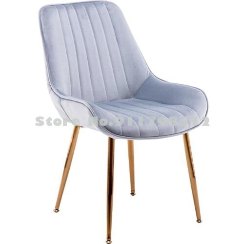 Nordic ins net red nail makeup chair household light luxury dining chair golden iron single dressing table backrest stool