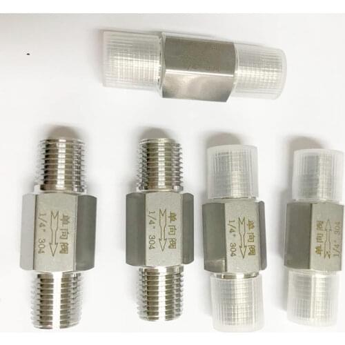 1/4" 3/8" 1/2" BSPT Equal Male Check Valve Non Return One Way 304 Stainless Steel Water Gas Oil