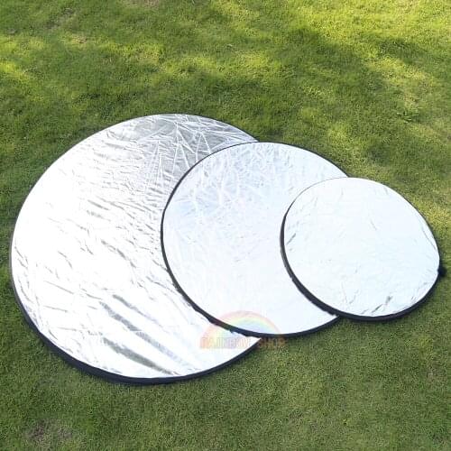 24"/32"/42" Reflector 5in1 Portable Collapsible Light Round Photography Reflector Golden/silver/white/black/translucet 5 colors