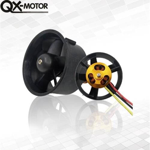 QX-Motor 64mm EDF All Set QF2822 4300KV Motor with 5 Blades Ducted Fan for RC Airplane