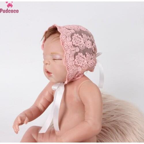 Pudcoco Cute Lovely Toddler Infant Baby Girls Boys Hats KnotBow Lace Hat Costume Photo Newborn Photography Prop Cap Beanie