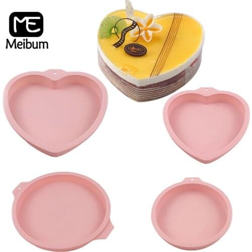 6/8 inch Silicone Molds Cake Pans Round Multilayer Muffin Pastry Bakeware Heart-Shaped Mousse Dessert Kitchen Baking Tools