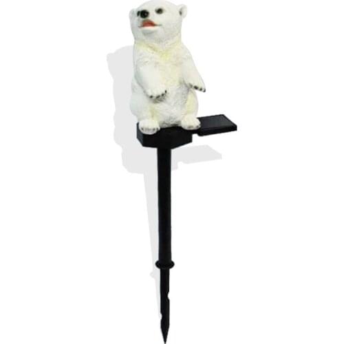 Solar Power Led Garden Light Outdoor Waterproof Energy Panel Lamp Solar Polar Bear Shape Lights Path Yard Decoration