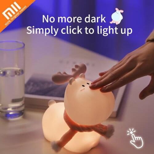 Xiaomi LED Night Light for Kids Children Baby Cute Night Lights Lamp Night Light Touch Sensor Bedside Bedroom USB Rechargeable