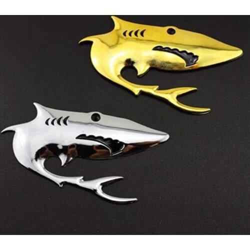 Universal Style Metal Shark Vinyl Car Stickers For Car Windshield Decor Waterproof Cool Decals