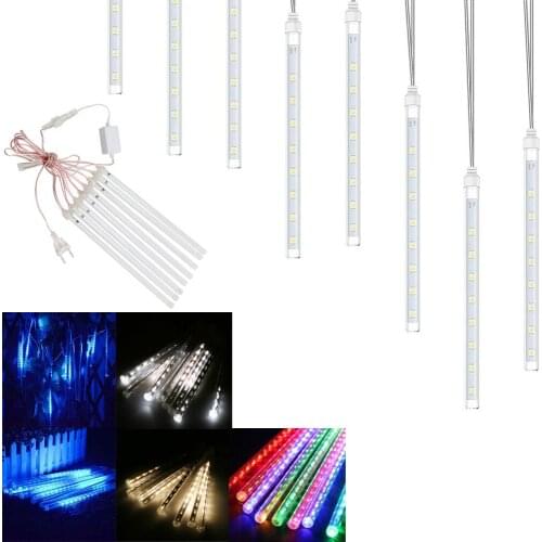 30cm 8 Tubes 144 LED Waterproof Meteor Shower Rain LED String Lights Outdoor Christmas Decoration for Home Tree EU/US Plug