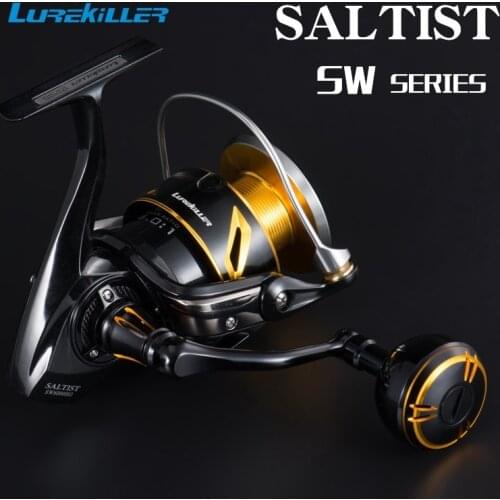 Japan Lurekiller Full Metal Spinning Jigging Saltist Reel SW4000XG- SW10000HG 35kgs Drag Ocea Boat Popping Fishing Reel