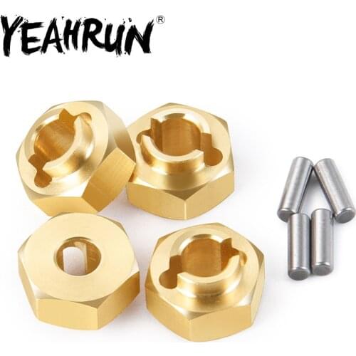 YEAHRUN 4PCS 4.5mm Wheel Weights Brass Counterweight Coupler for 1/24 Axial SCX24 90081 RC Model Car Upgrade Spare Parts