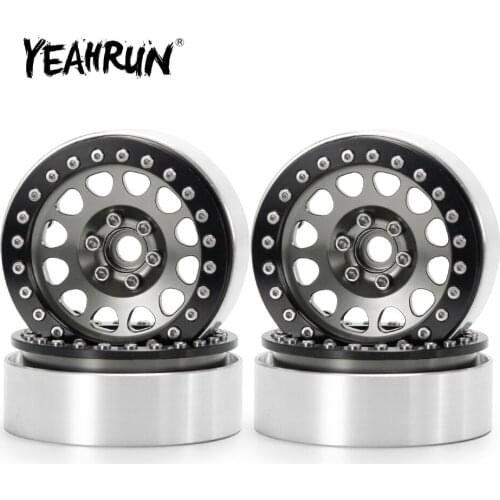 YEAHRUN 2.2" Alloy Beadlock Wheel Rim for 1/10 RC Axial Wraith 90018 TRX4 Climbing Car Parts