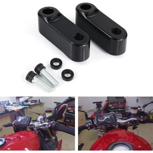 Fit for Honda CB500 CB 650 R CB600F Hornet CB1000r NC 700S VFR800 Grom MSX 125 Mirrors Extension Riser Extend Adapter M10x1.25