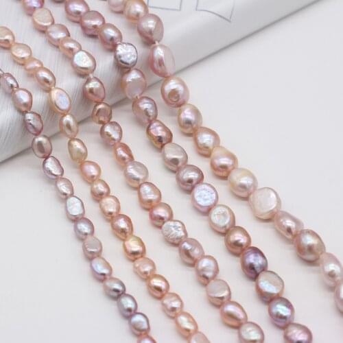 100% Freshwater Cultured Pearl Beads Pink Purple Natural Pearls for Women Jewelry Making DIY Necklace Bracelet Accessories Gift