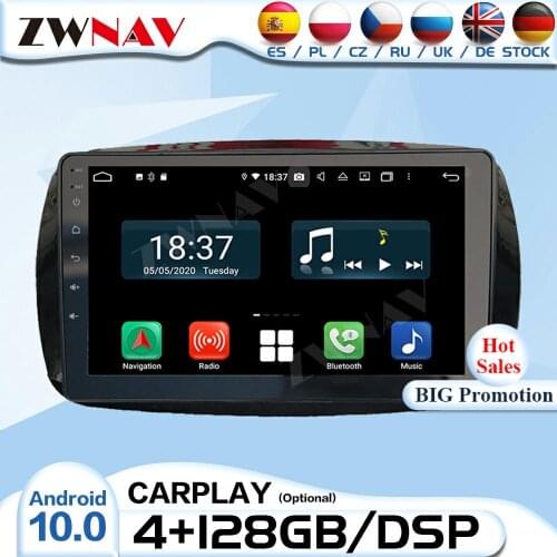 128G 2 Din Carplay Android Radio Receiver For Mercedes Benz Smart 2016 Auto Audio Stereo Video Player GPS Navigation Head Unit