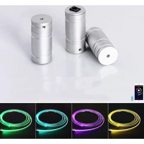 12v 3W RGB LED light Source Engine Car Lighting decor Fiber optic Smartphone APP controlled+Dia.3mm T-type Skirt Side Glow Cable