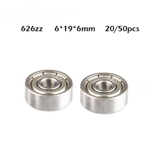 20/50PCS 626ZZ 6*19*6(mm) bearing free shipping ABEC-1 bearings metal Sealed Bearing 626Z 626ZZ chrome steel bearing