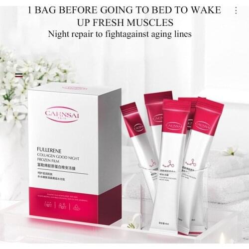 4mlx20pcs Fullerene Collagen Moisturizing Sleeping fullerene Care Mask Skin Nourishment Firming Mask Skin Repair L1C4