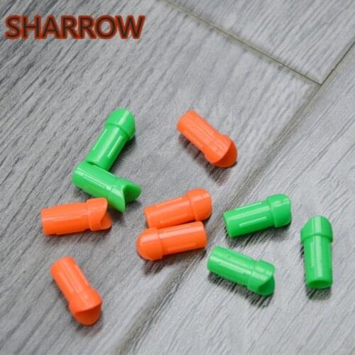 50pcs Archery Half Moon Crossbow Arrow Nocks Plastic Tails Fit ID7.6mm Arrows Shaft Crossbow Arrow Shooting Training Accessories