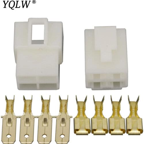 6.3 Series All New 4 Pin/Way DJ7041-6.3 Electrical Wire Connectors Plug Male and female Automobile Lighting Adapter Connector