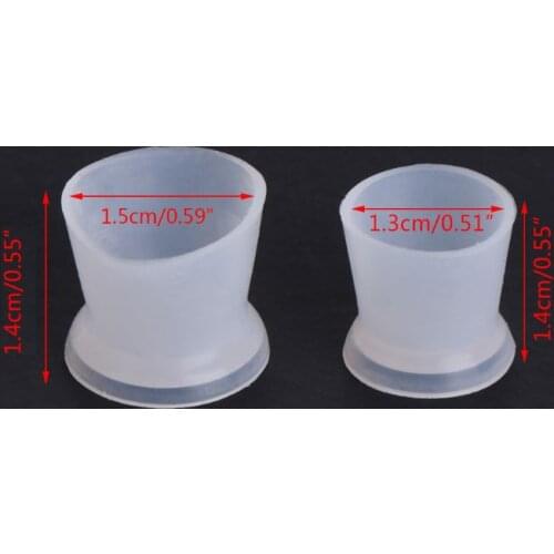 97QE 5 Pcs Silicone Cup Tattoo Ink Color Pigment Makeup Permanent Cosmetic Mold