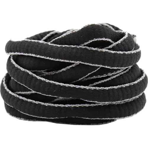 Coolstring 6MM Shoe Accessories Trendy Reflective Oval Cords Men Women Sneaker 2020 Top Ropes White Strip Black Shoelace