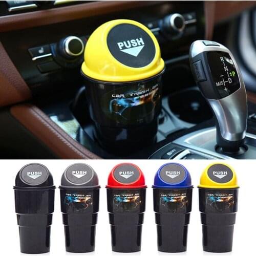 Car Trash Can Organizer Garbage Holder Automobiles Storage Bag Accessories Auto Door Seat Back Visor Trash Bin Paper Dustbin