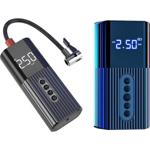 Car Tyre Inflator LCD Digital Car Tyre Inflator Portable Air Compressor Pump for Car Bicycle Motorcycle Balls with LED Light