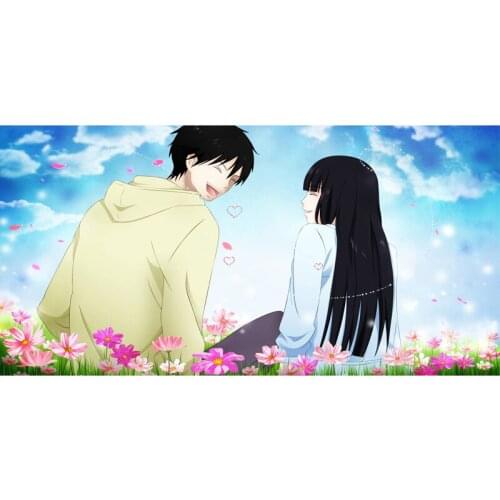 Bath Towel Bamboo Fiber Kimi ni Todoke Pattern Printed Bathing Towel Absorbent Beach Towels Suit For Home Travel 140x70cm