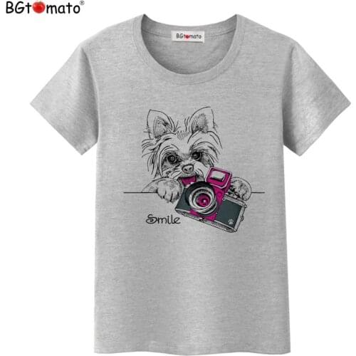 Bgtomato t-shirt printing in the material Never fade colorful shirt brand new good quality casual top lovely dog cat shirt