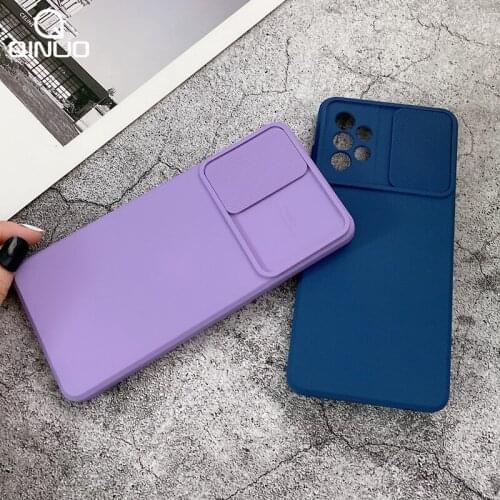 Slide Camera Lens Protection Phone Case For Samsung Galaxy S21 S20 FE Ultra Plus A72 A52 A42 A32 A51 A71 A21 Soft TPU Back Cover