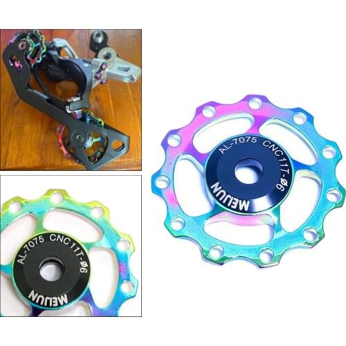 Road Bike Bearing Pulley 7075 Aluminum Alloy Bike Rear Derailleur Pulley 11T/13T Guide Wheel Bicycle Parts Accessories