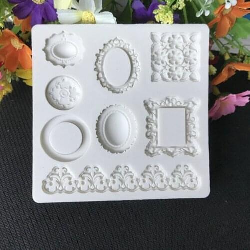 European Retro Relief Pattern Jewelry 3D Silicone Molds Fondant Cake Decorating Tools Cake Moulds Baking Tools